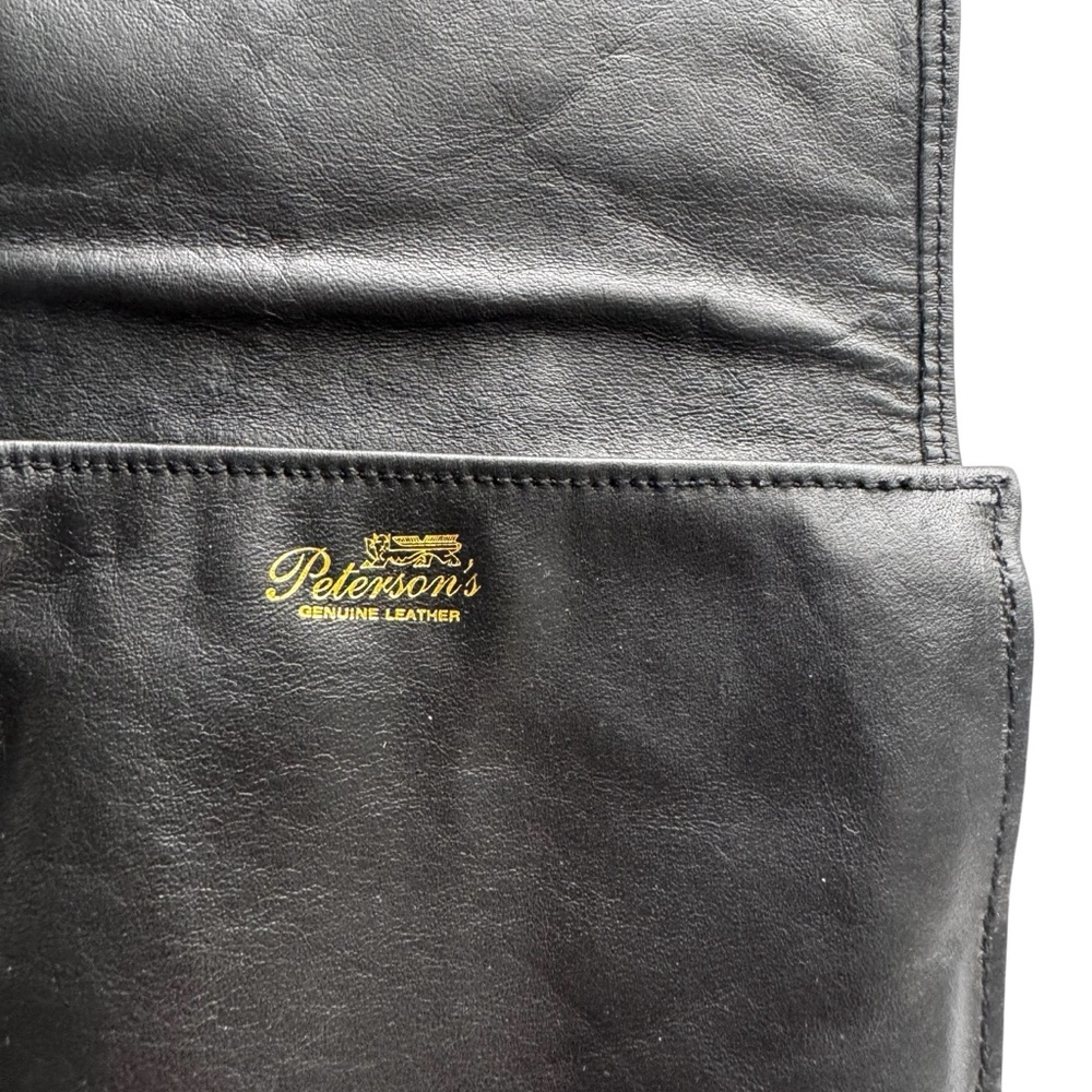 Vintage Peterson’s Genuine Leather Black Clutch Wallet Case